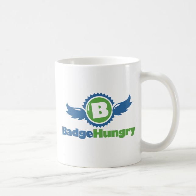 Café Taza de BadgeHungry "B que vuela" (Derecha)