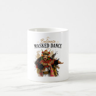 Café Taza de Baile Enmascarado Balinés