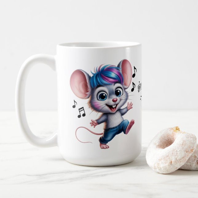 Café Taza de Baile Feliz (Con donut)