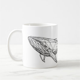 Café Taza de ballena geométrica minimalista