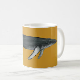 Café Taza de ballena jorobada amarilla