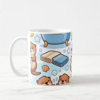 Café Taza de baño de burbujas de nutria – Patrón acoged