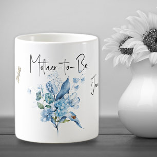 Café Taza de Bebida para Futuras Madres con Bouquet Azu