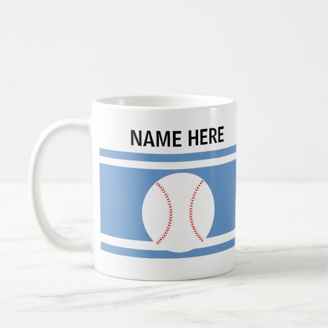 Café Taza de béisbol personalizada (Izquierda)