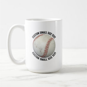 Café Taza de béisbol personalizada de 15oz de tamaño pe