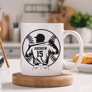 Café Taza de béisbol personalizada, regalo para papá, e