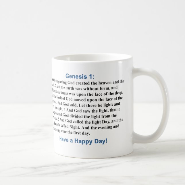 Café Taza de Beit KJV de la génesis - grande (Derecha)