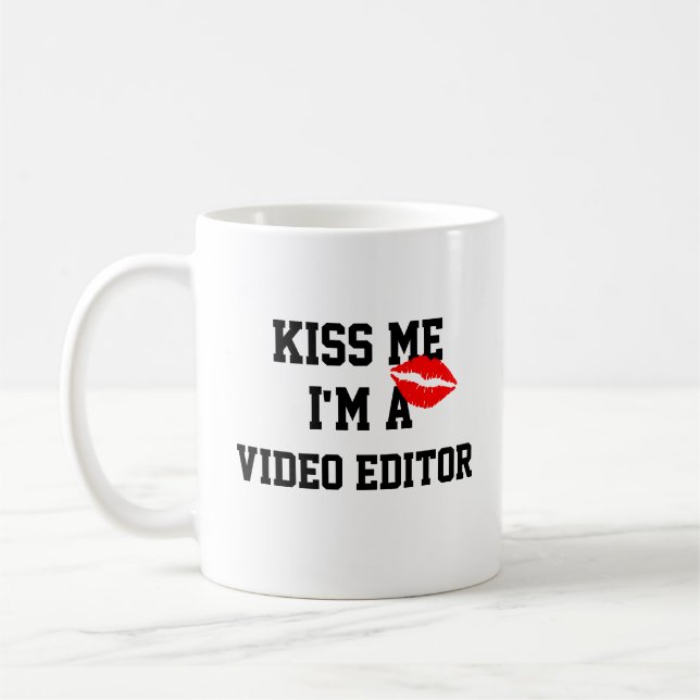 Café Taza de Beso Me Soy Un Editor de Video (Izquierda)