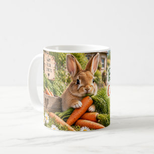 Café Taza de besos de conejito y deseos de zanahoria