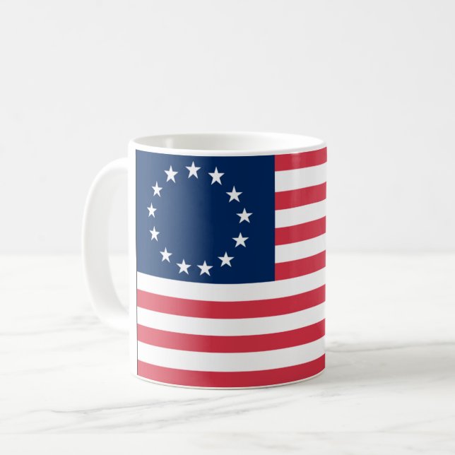 Café Taza de Betsy Ross (Anverso izquierdo)