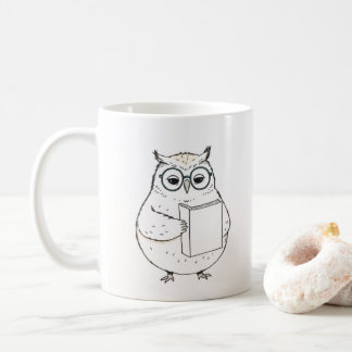 Café Taza de bibliotecario de búho regordete - Regalo d