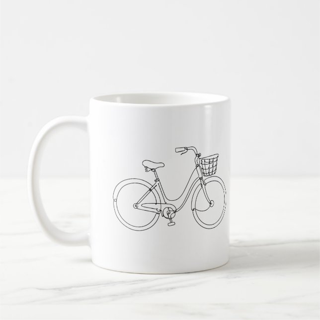 Café Taza de bicicleta de arte de línea (Izquierda)