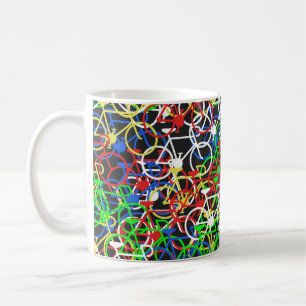 Café Taza de bicicleta multicolor
