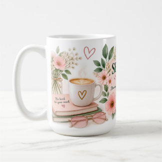 Café Taza de bienestar floral del Club de Cuidado Perso