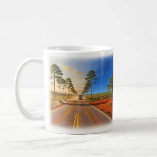 Café Taza de bienvenida al sur de Alabama con puesta de