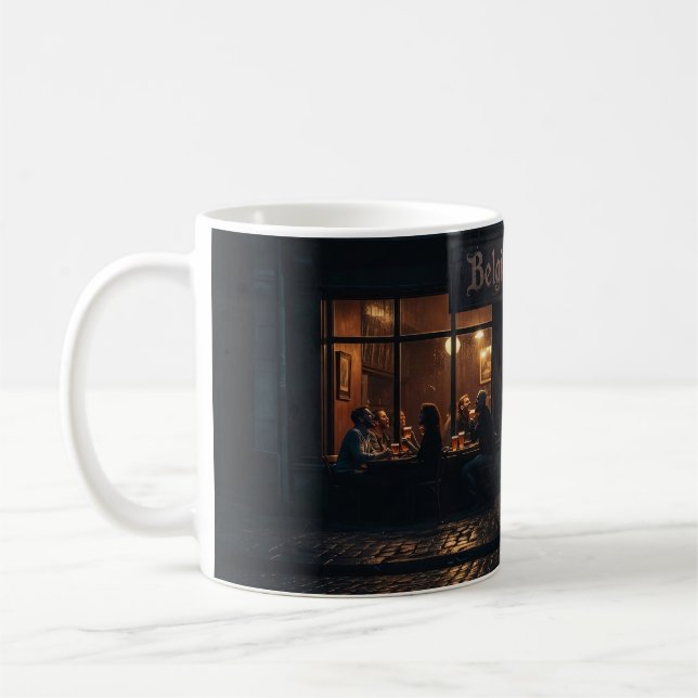 Café Taza de bienvenida del amable barman belga (Izquierda)