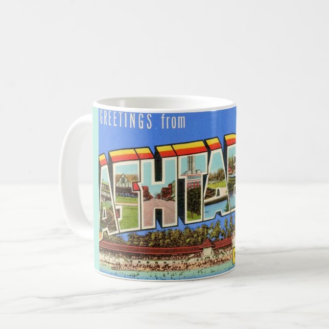 Café Taza de bienvenida retro Ashtabula Ohio (Anverso izquierdo)