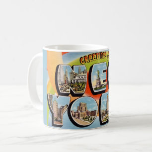 Café Taza de bienvenida retro de Nueva York