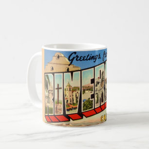 Café Taza de bienvenida retro Riverside California