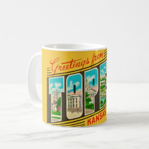 Café Taza de bienvenida Retro Topeka Kansas