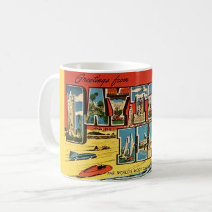 Café Taza de bienvenida vintage de Daytona Beach Florid