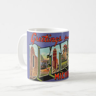 Café Taza de bienvenida vintage Detroit Michigan