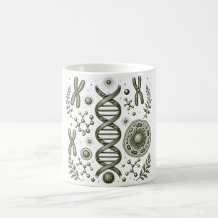 Café Taza de Biología Vintage Regalo de ADN y Ciencia