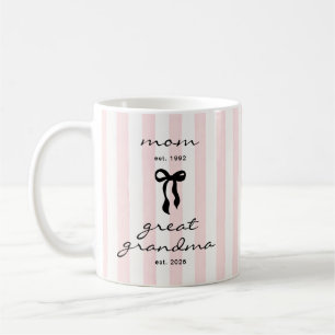 Café Taza de bisabuela con lazo rosa