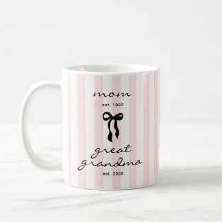 Café Taza de bisabuela con lazo rosa