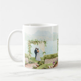 Café Taza De Boda Botánica De Acuarela Regalo Para Invi