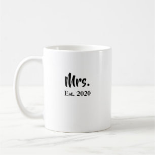 Café Taza de boda del año de establecimiento de la Sra.
