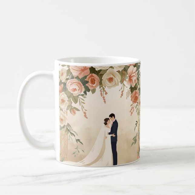 Café Taza de boda personalizada (Izquierda)