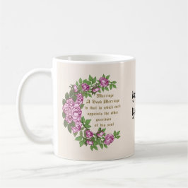 Café Taza de boda personalizada Verso de matrimonio