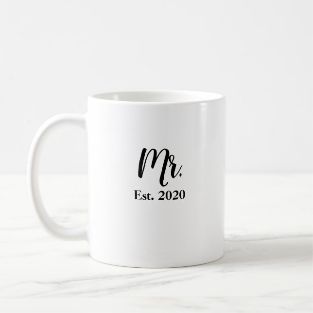 Café Taza de boda Sr Esposo Establecido 2020 (Izquierda)