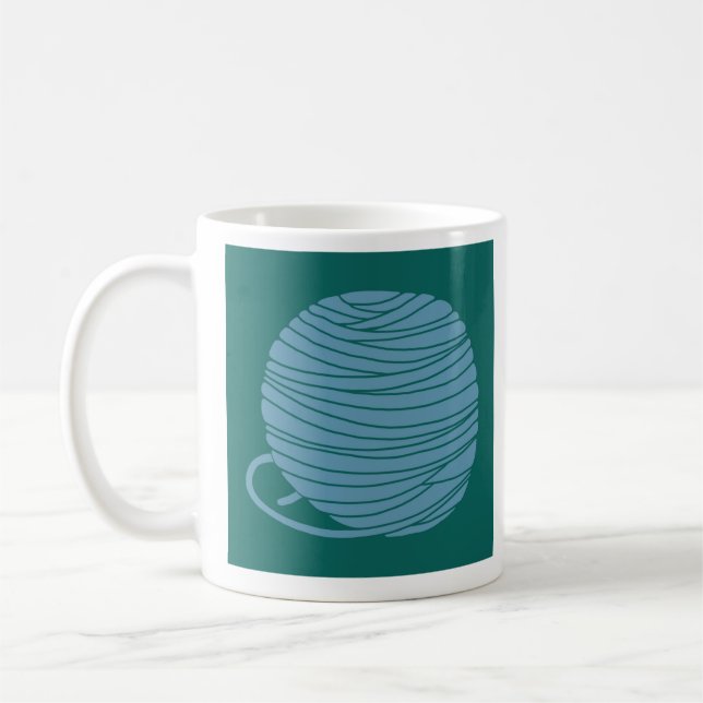 Café Taza de bola de hilo para tejedoras (Izquierda)