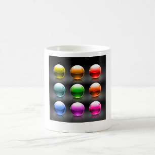 Café Taza de Bolas de Vidrio Coloridas