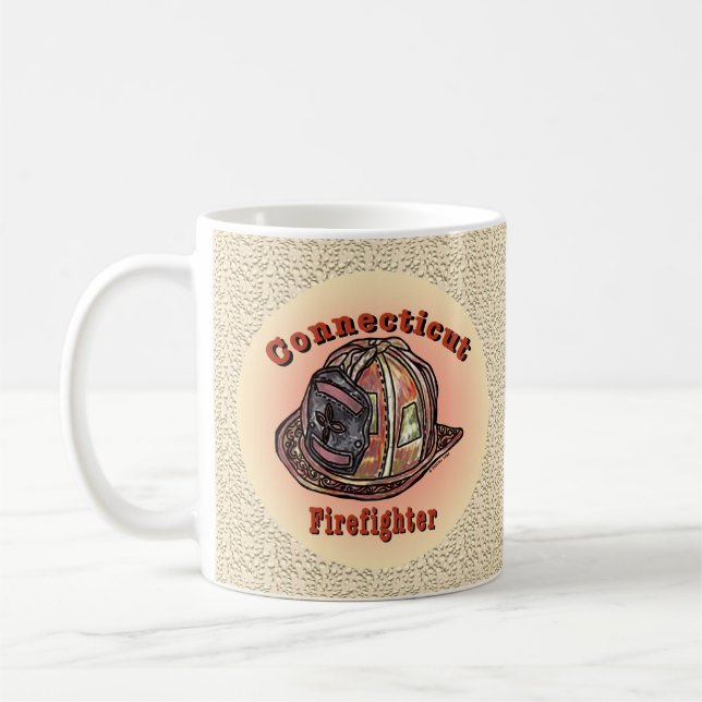 Café Taza de bombero de Connecticut (Izquierda)