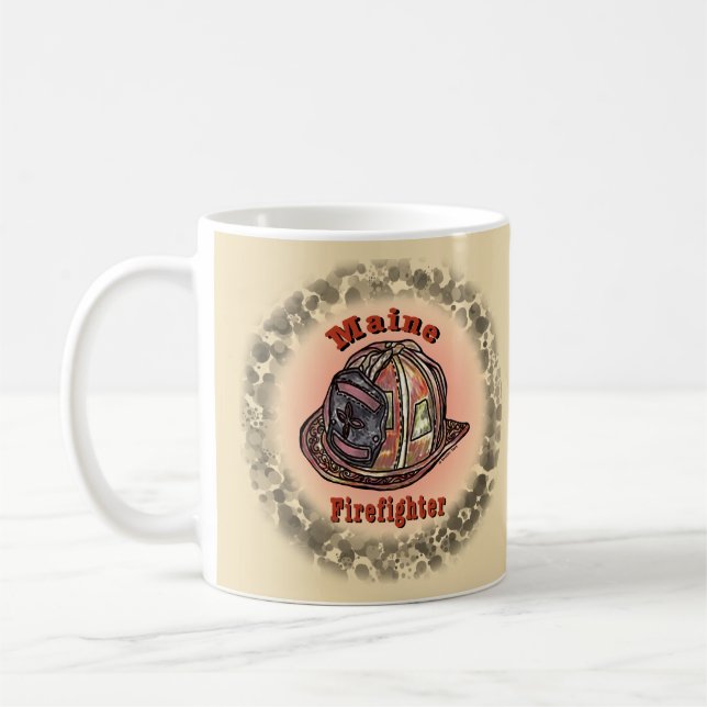 Café Taza de bombero de Maine (Izquierda)