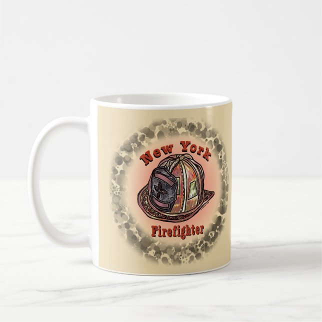 Café taza de bombero de Nueva York (Izquierda)
