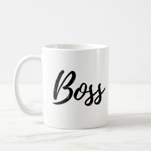 Café Taza de Boss, escritura simple, moderna