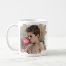 Café taza de boxeador niño