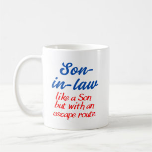 Café Taza de broma para yerno. Taza para yerno.