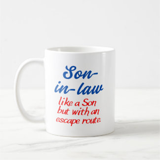 Café Taza de broma para yerno. Taza para yerno.