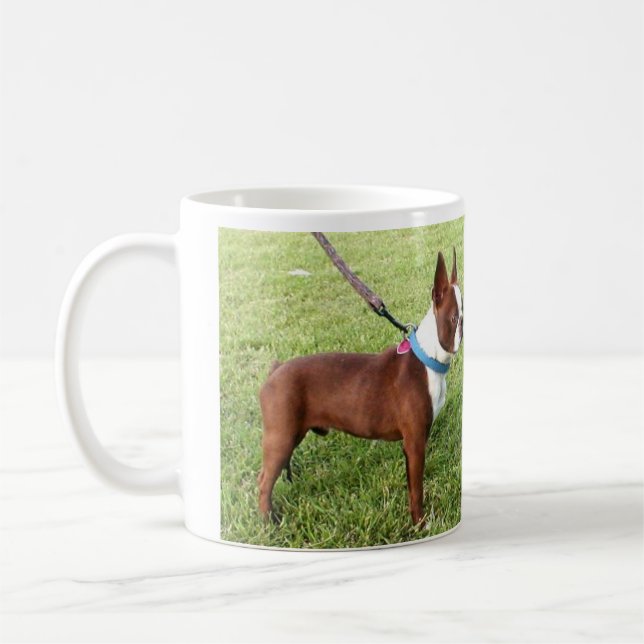 Café Taza de Brown Boston Terrier (Izquierda)