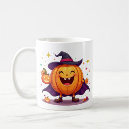 Café Taza de bruja de calabaza alegre con diversión de