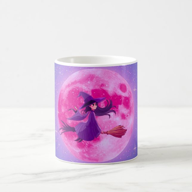 Café Taza de Bruja de Luna Rosa | Taza Mágica de Hallow (Centro)