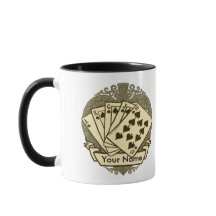 Taza de buena mano de póquer