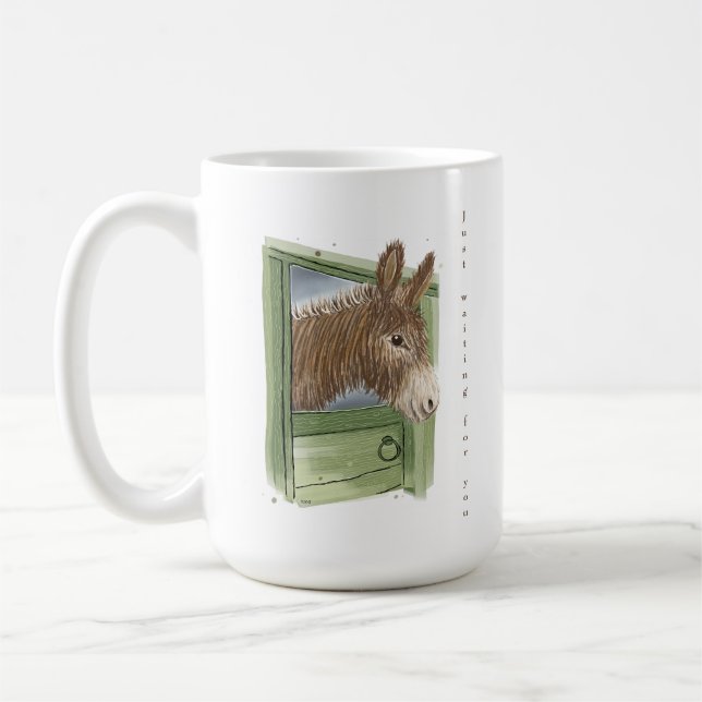 Café Taza de burro - Cute - Solo esperándote - (Izquierda)