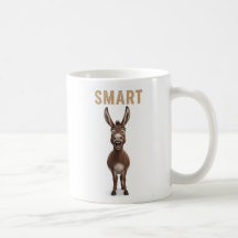 Taza de burro inteligente divertido