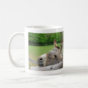 Café Taza de burro triste y solitario